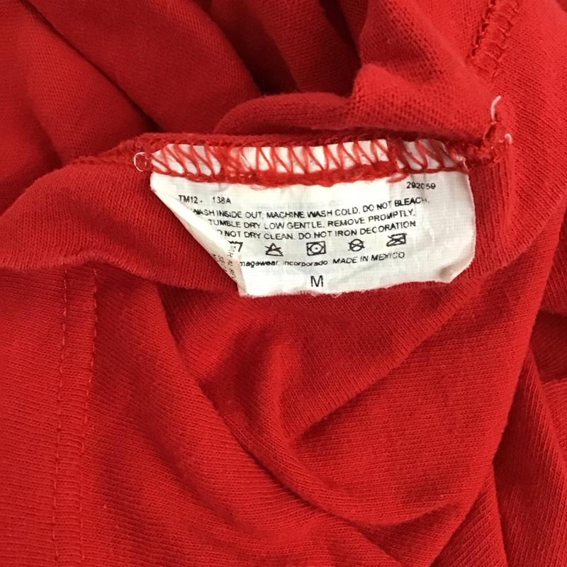 メジャーリーグベースボール MLB Tシャツ 半袖 M 無地 X プリント 赤 / レッド /  メンズ USED 古着 中古 10130155