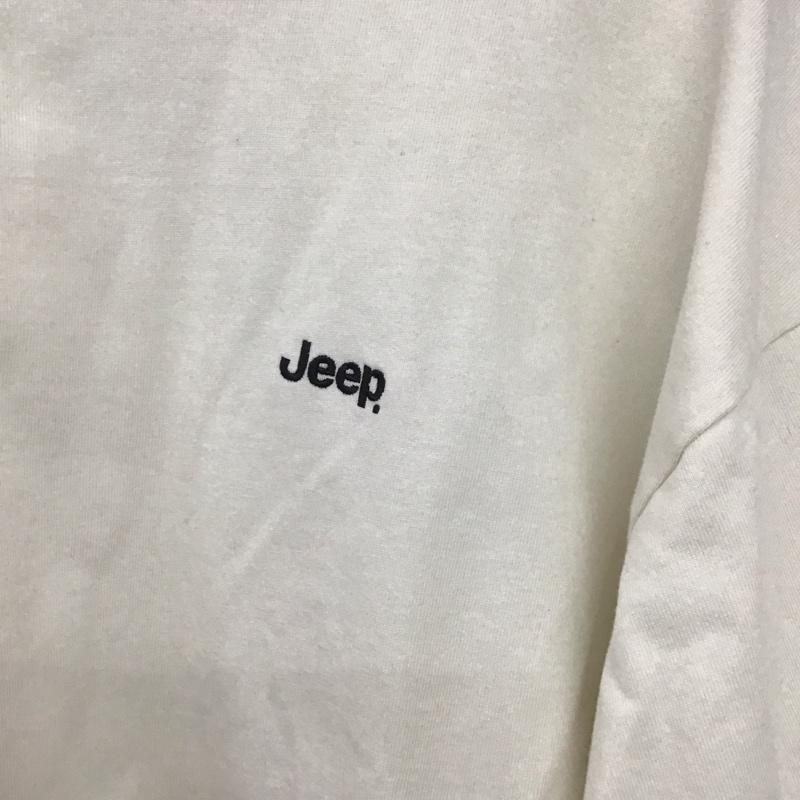 古着 USED Tシャツ 長袖 JP171135C08 ヘビーコットン ロングスリーブ Tシャツ Jeep ロンT L ロゴ、文字 アイボリー / アイボリー /  メンズ USED 古着 中古 10146337
