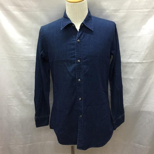 フォーティーファイブアールピーエム 45RPM シャツ、ブラウス 長袖 インディゴ染め 3 ワンポイント インディゴ / インディゴ /  メンズ USED 古着 中古 10118970