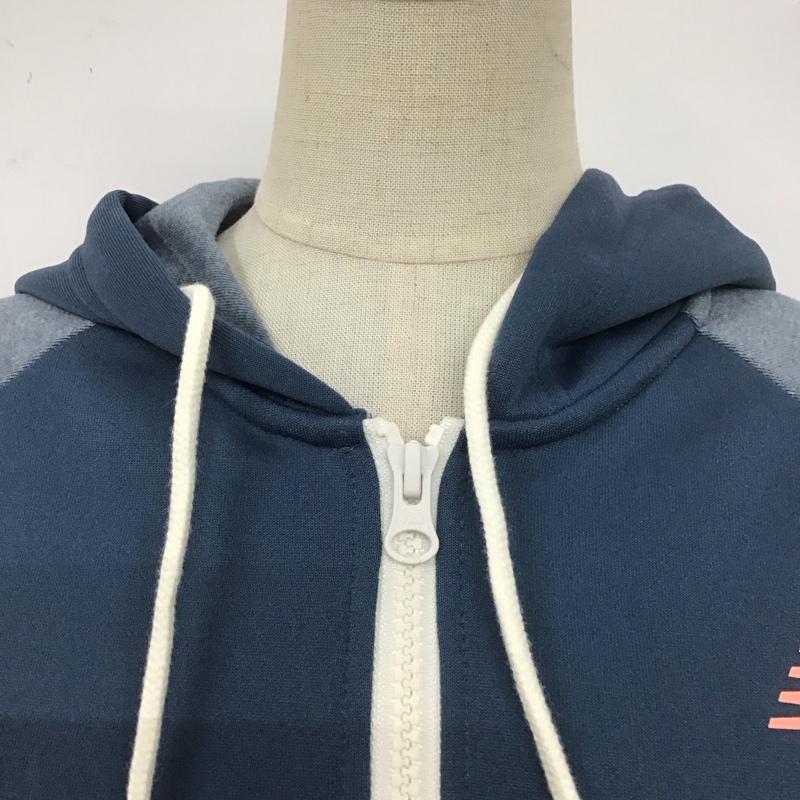 ニューバランス New Balance パーカー 長袖 AWJ01183 フルジップパーカー L ロゴ、文字 紺 / ネイビー /  レディース USED 古着 中古 10108145