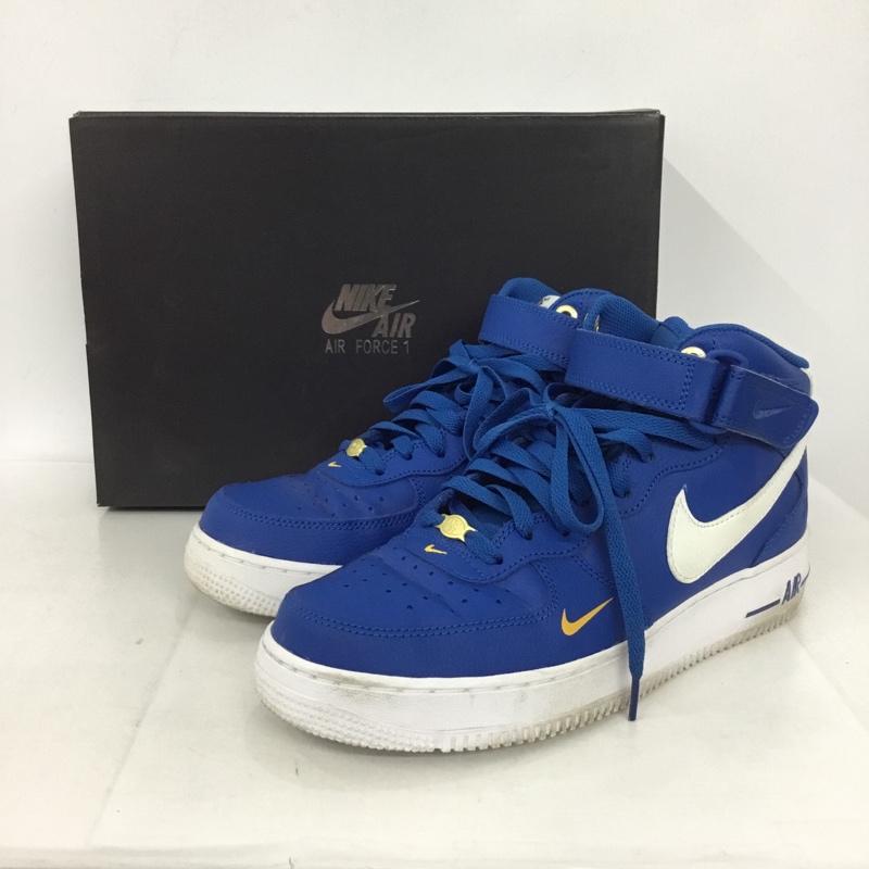 ナイキ NIKE スニーカー スニーカー DR9513 400 AIR FORCE 1 MID 07 LV8 27cm 箱有 27.0cm ロゴ、文字 青 / ブルー / X 白 / ホワイト /  メンズ USED 古着 中古 10131951