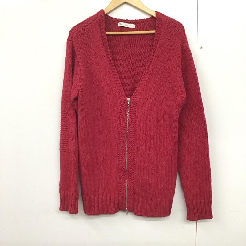 ロンハーマン RonHerman×Wrangler カーディガン 長袖 長袖ニットカーディガン ジップアップ S 無地 赤 / レッド /  メンズ USED 古着 中古 10141460