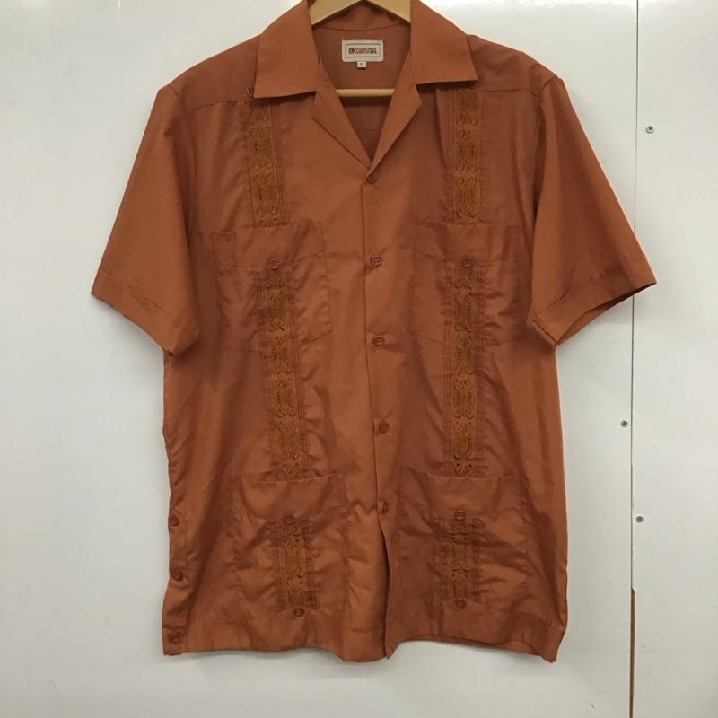 古着 USED シャツ、ブラウス 半袖 半袖シャツ キューバシャツ カジュアルシャツ S 刺繍 橙 / オレンジ /  メンズ USED 古着 中古 10132697