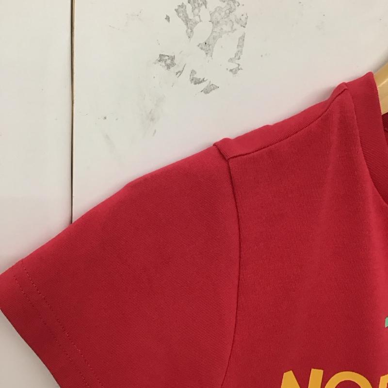ザノースフェイス THE NORTH FACE Tシャツ 半袖 半袖カットソー プリントTシャツ クルーネックカットソー 130cm ロゴ、文字 赤 / レッド /  ボーイズ USED 古着 中古 10124131
