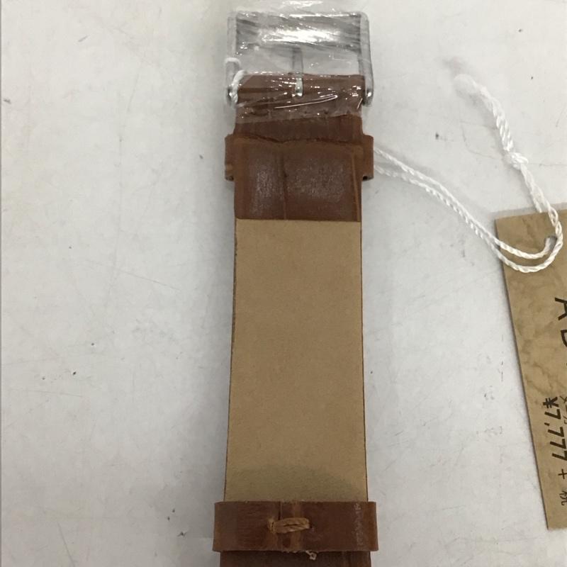 アデクス ADEXE 腕時計 アナログ（クォーツ式） 1868A-04 レザーバンド ロゴ、文字 茶 / ブラウン / X 黒 / ブラック /  メンズ USED 古着 中古 10134643