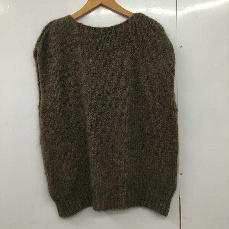 古着 USED ベスト ベスト VARTOUI Vネック プルオーバー ニット TRICOTS JEAN MARC 無地 茶 / ブラウン /  レディース USED 古着 中古 10142143