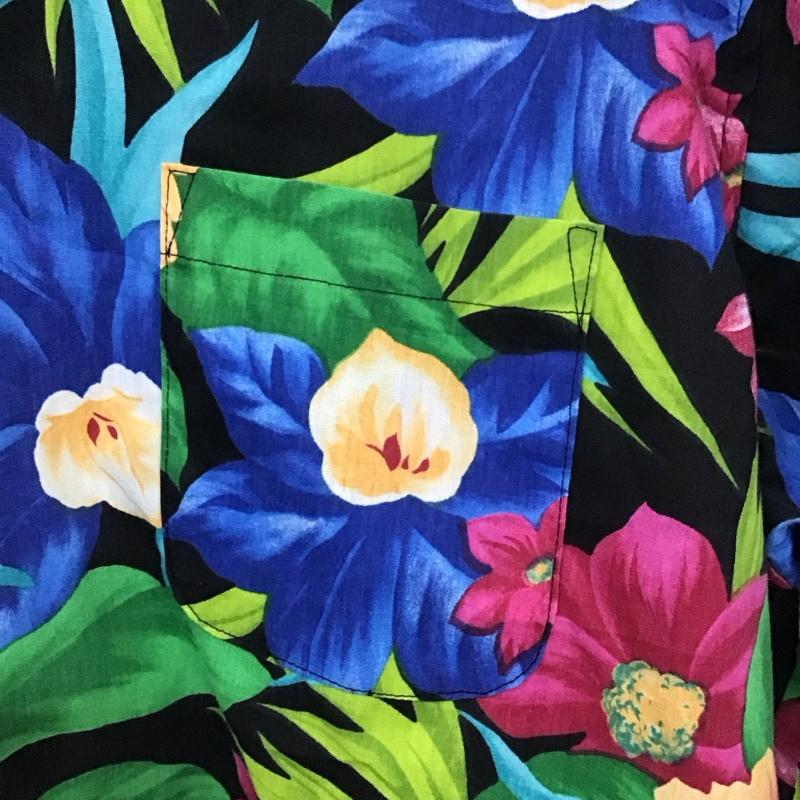 古着 USED シャツ、ブラウス 半袖 半袖シャツ プリントシャツ ポケットシャツ アロハシャツ L プリント 紺 / ネイビー /  メンズ USED 古着 中古 10130679