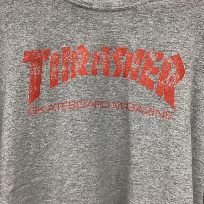 スラッシャー THRASHER Tシャツ 半袖 半袖カットソー プリントTシャツ クルーネックカットソー L ロゴ、文字 灰 / グレー /  メンズ USED 古着 中古 10144187