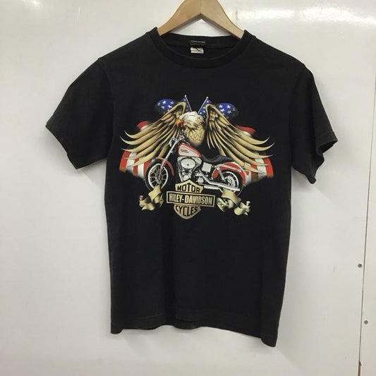 ハーレーダビッドソン Harley-Davidson Tシャツ 半袖 M プリント 黒 / ブラック /  レディース USED 古着 中古 10136524