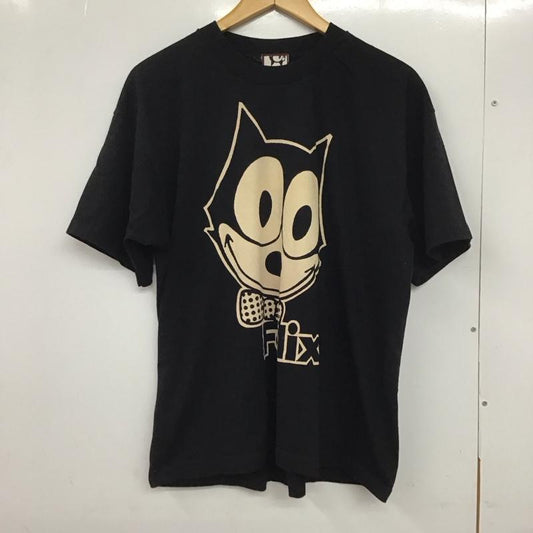 古着 USED Tシャツ 半袖 半袖カットソー プリントTシャツ クルーネックカットソー ヴィンテージ プリント 黒 / ブラック /  メンズ USED 古着 中古 10132344