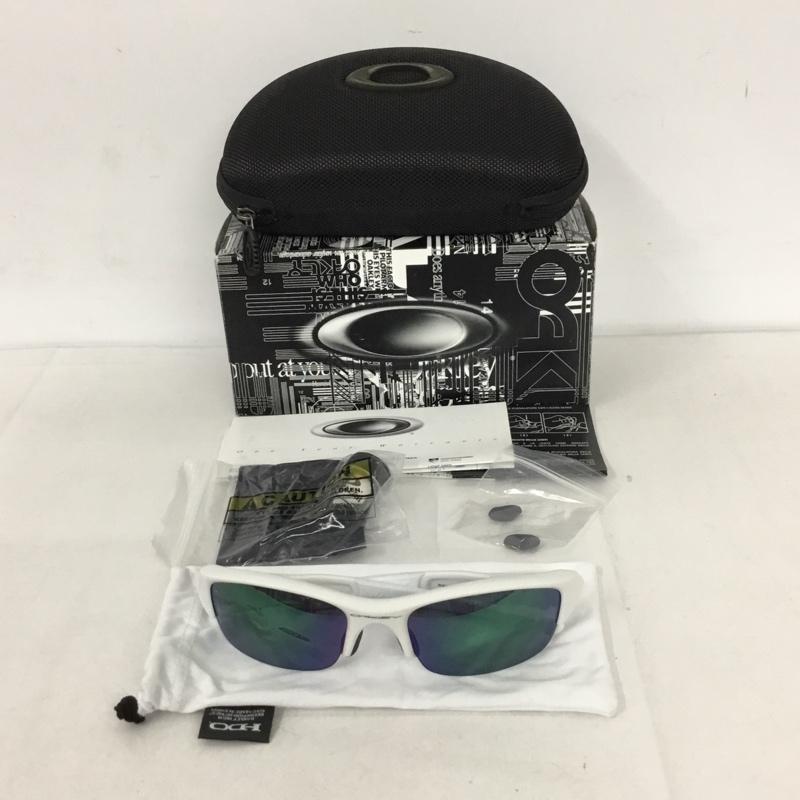 オークリー OAKLEY めがね・サングラス サングラス 26-221J FLAK JACKET スポーツサングラス ミラーレンズ ロゴ、文字 白 / ホワイト /  メンズ USED 古着 中古 10129367