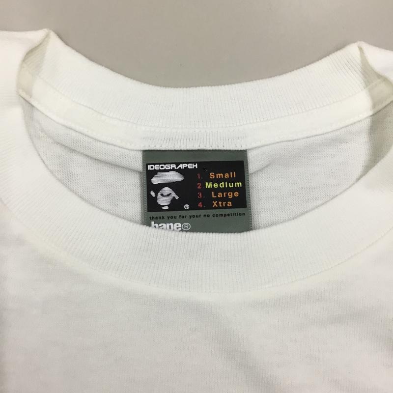 ベイプ BAPE Tシャツ 半袖 半袖カットソー プリントTシャツ クルーネックカットソー M プリント 白 / ホワイト /  メンズ USED 古着 中古 10114088