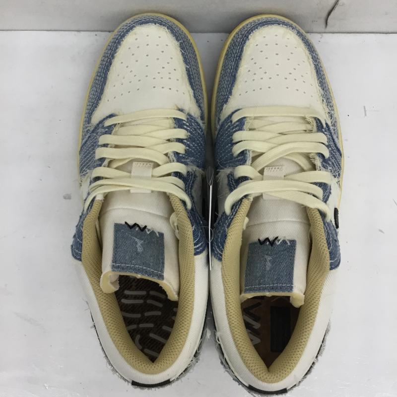 ナイキ NIKE スニーカー スニーカー FN7670-493 Nike Air Jordan 1 Low SE World Make Japan 27.0cm ロゴ、文字 X 刺繍 白 / ホワイト / X 青 / ブルー /  メンズ USED 古着 中古 10112690