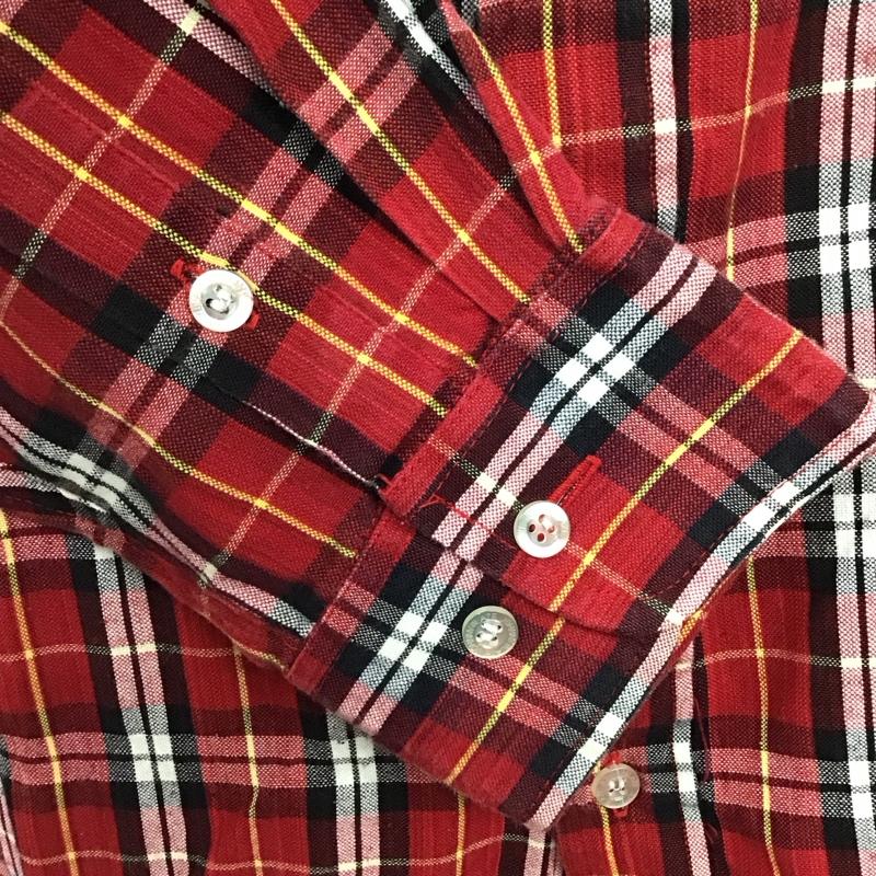 ジョニーブレイズ JOHNNYBLAZE シャツ、ブラウス 長袖 胸ポケット XXL チェック 赤 / レッド / X 白 / ホワイト / X 黒 / ブラック / X 黄 / イエロー /  メンズ USED 古着 中古 10121367