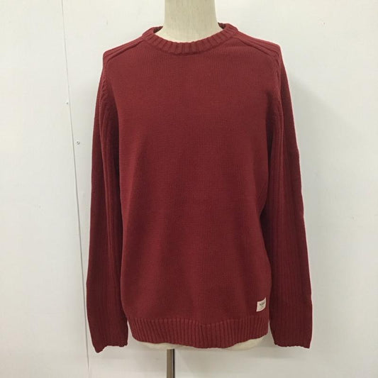 トミー ジーンズ TOMMY JEANS ニット、セーター 長袖 XL 無地 えんじ / ワインレッド /  メンズ USED 古着 中古 10108014
