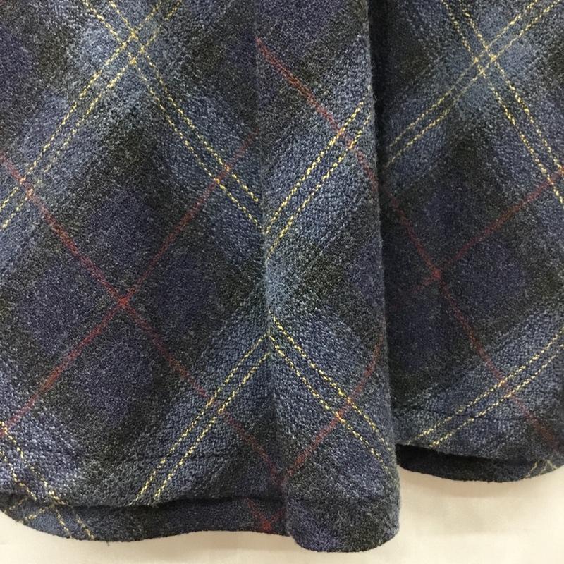 エルエルビーン L.L.Bean スカート ロングスカート USA製 フレアスカート 4 チェック 紺 / ネイビー /  レディース USED 古着 中古 10112894