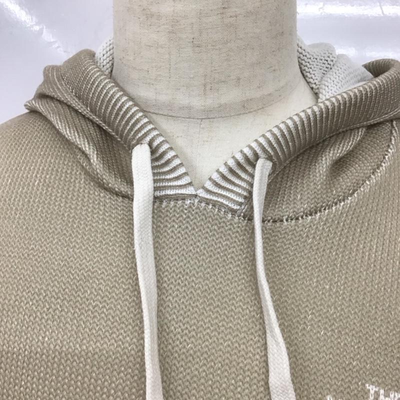 ザノースフェイス THE NORTH FACE パーカー 長袖 nm5pp72b PRINTEDHOODIE 長袖ニットカットソー プルオーバーパーカー M ロゴ、文字 ベージュ / ベージュ /  メンズ USED 古着 中古 10112825