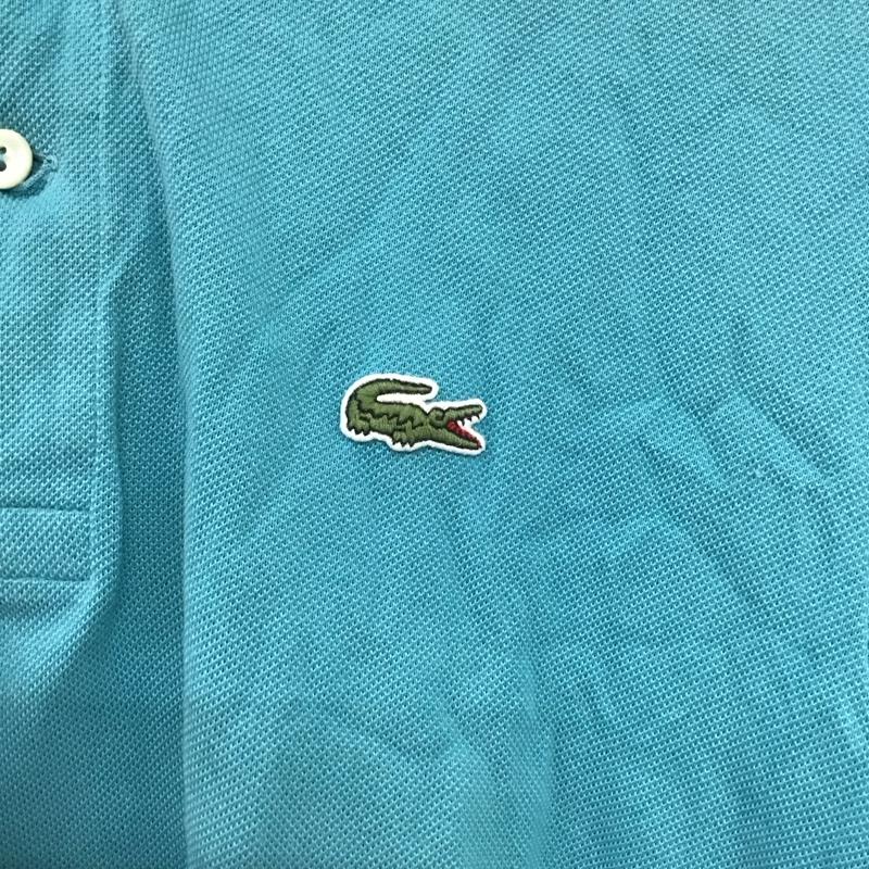 ラコステ LACOSTE ポロシャツ 半袖 半袖ポロシャツ 半袖カットソー カラーシャツ 3 ロゴ、文字 水色 / ライトブルー /  メンズ USED 古着 中古 10132798