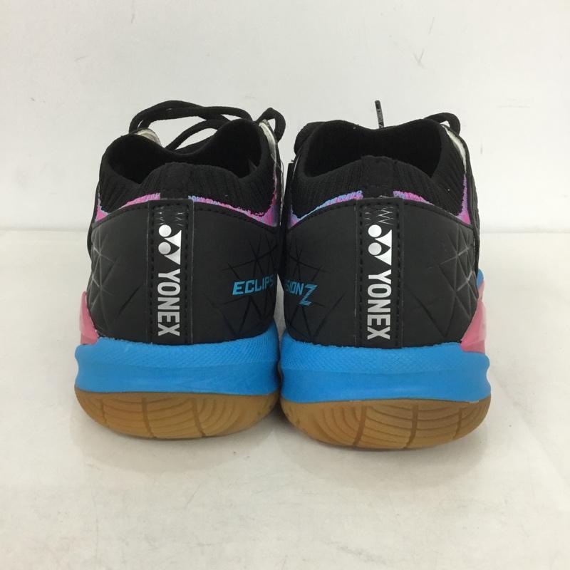 ヨネックス YONEX スニーカー スニーカー バドミントン シューズ パワークッション エクリプションZ 24cm 24.0cm ロゴ、文字 黒 / ブラック / X 青 / ブルー / X 桃 / ピンク /  レディース USED 古着 中古 10142462