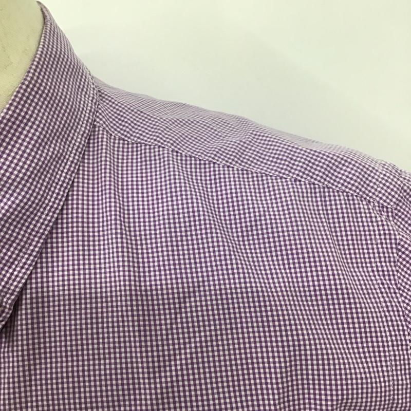 コムデギャルソンオム COMME des GARCONS HOMME シャツ、ブラウス 長袖 ボタンダウンシャツ M チェック 白 / ホワイト / X 紫 / パープル /  メンズ USED 古着 中古 10128263