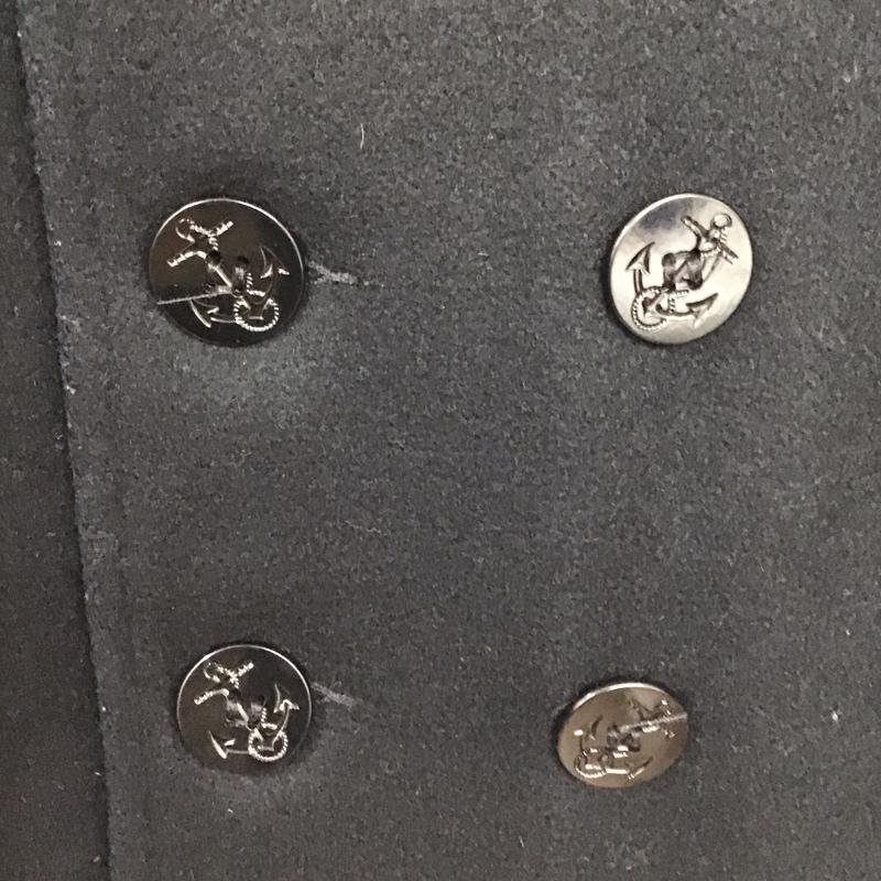 ショット schott コート コート一般 ピーコート アウター ダブル ピーコートショートコート 8 無地 黒 / ブラック /  メンズ USED 古着 中古 10142330