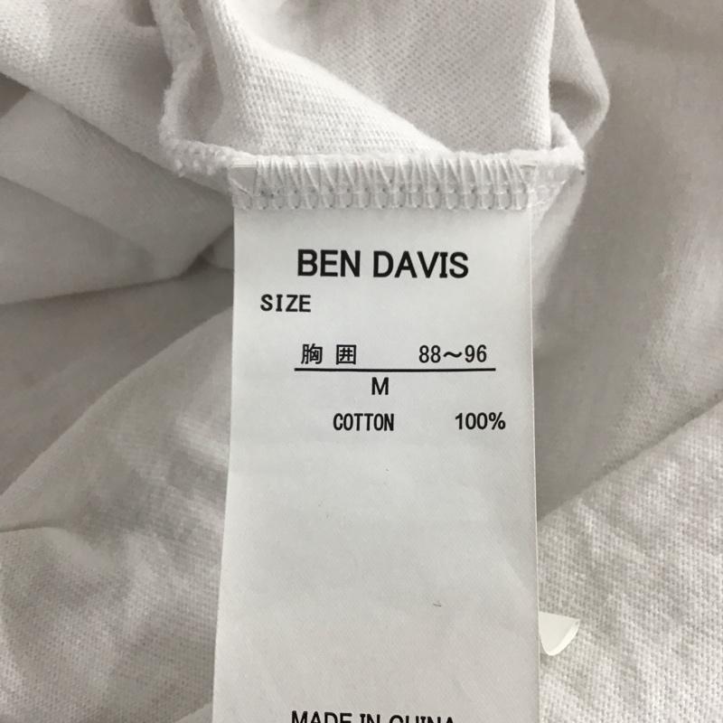 ベンデイビス BEN DAVIS カットソー 長袖 長袖カットソー プリントカットソー クルーネック M プリント 白 / ホワイト /  メンズ USED 古着 中古 10133627