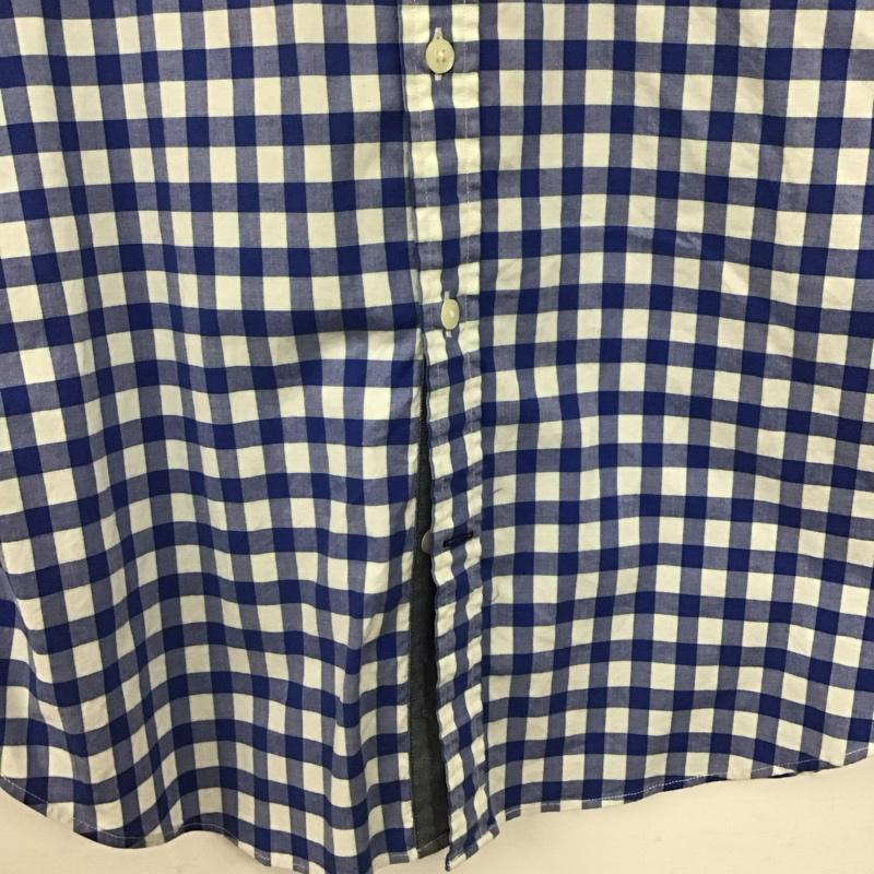 ノーティカ NAUTICA シャツ、ブラウス 半袖 半袖シャツ チェックシャツ ボタンダウンシャツ M チェック 白 / ホワイト / X 青 / ブルー /  メンズ USED 古着 中古 10142601
