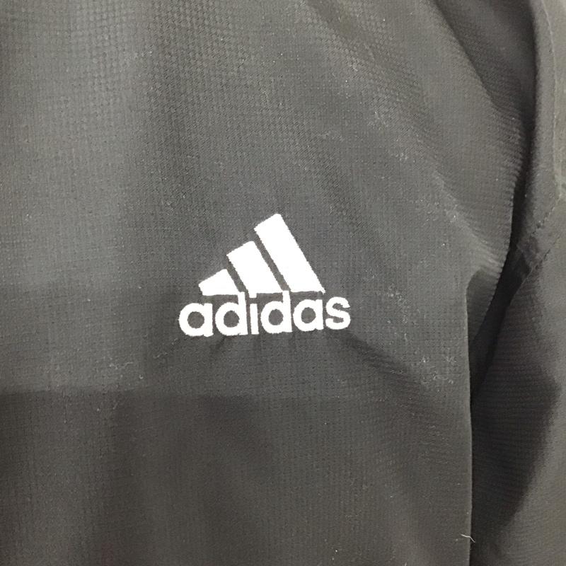 アディダス adidas ジャケット、上着 ジャンパー、ブルゾン ジップアップジャケット ジャンパー ジャケット ナイロンジャケット アウター ロゴ、文字 黒 / ブラック /  メンズ USED 古着 中古 10123600
