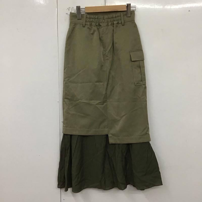 ムルーア MURUA スカート ロングスカート ロングスカート フレアスカート カジュアルスカート 1 無地 カーキ / カーキ /  レディース USED 古着 中古 10128754