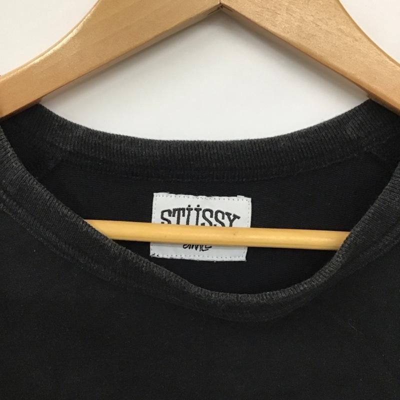 ステューシー STUSSY Tシャツ 半袖 半袖カットソー プリントTシャツ クルーネックカットソー S ロゴ、文字 黒 / ブラック /  メンズ USED 古着 中古 10130574