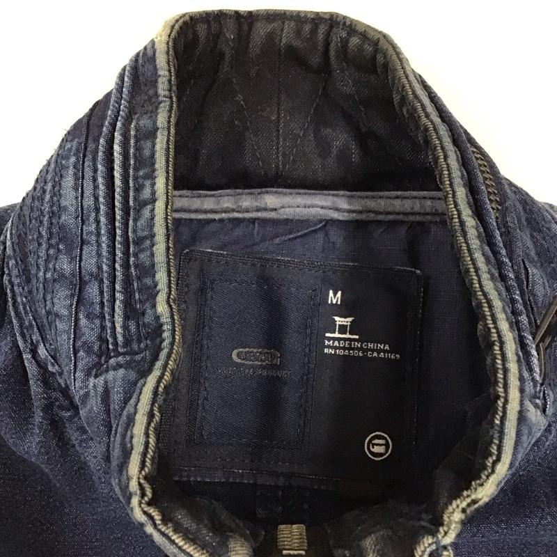 ジースターロゥ G-STAR RAW ジャケット、上着 ジャンパー、ブルゾン ジップアップジャケット ジャンパー ジャケット デニムジャケット M ロゴ、文字 インディゴ / インディゴ /  メンズ USED 古着 中古 10116196