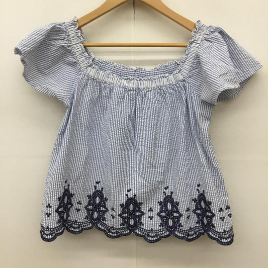 ロペピクニック ROPE  PICNIC カットソー 半袖 36 ストライプ 青 / ブルー /  レディース USED 古着 中古 10139442