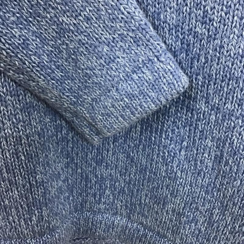 エルエルビーン L.L.Bean ニット、セーター 長袖 276141 キーネック M 無地 青 / ブルー /  レディース USED 古着 中古 10138946
