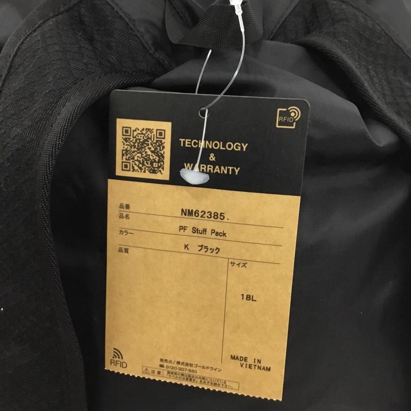 ザノースフェイス THE NORTH FACE リュックサック、デイパック リュックサック、デイバッグ NM62385 PF Stuff Pack タグ付き ロゴ、文字 黒 / ブラック /  メンズ USED 古着 中古 10149242