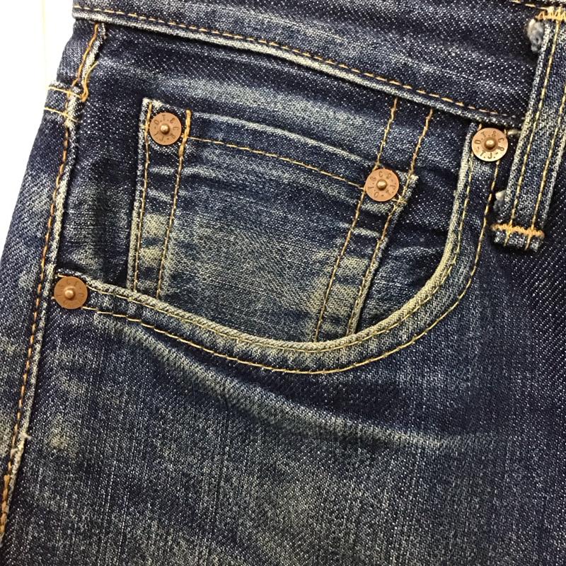 キャントン CANTON パンツ デニム、ジーンズ デニムパンツ ストレートパンツ ワイドパンツ カジュアルパンツ ジーンズ 30インチ 無地 インディゴ / インディゴ /  メンズ USED 古着 中古 10118305