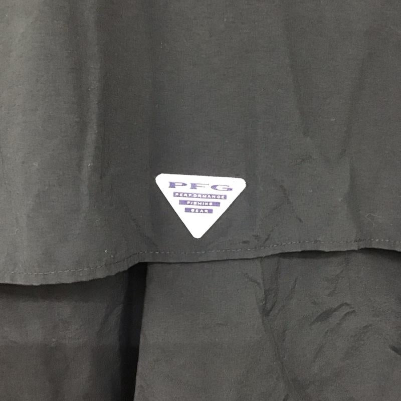 コロンビア Columbia シャツ、ブラウス 半袖 124 fm7047 バハマショートスリーブシャツ 半袖シャツ ボタンダウンシャツ XL ロゴ、文字 黒 / ブラック /  メンズ USED 古着 中古 10134026