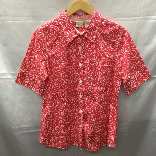 エルエルビーン L.L.Bean シャツ、ブラウス 半袖 L 総柄 桃 / ピンク /  レディース USED 古着 中古 10109635