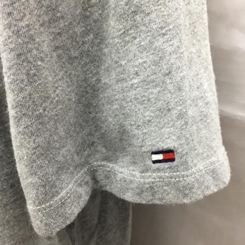 トミーヒルフィガー TOMMY HILFIGER カットソー 半袖 半袖カットソー プリントTシャツ クルーネックカットソー M ロゴ、文字 灰 / グレー /  メンズ USED 古着 中古 10116704