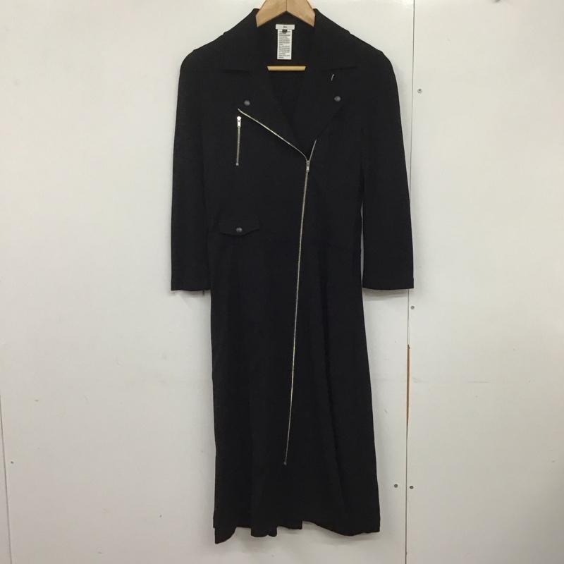 ソブ SOV. コート コート一般 0501-640-183 ライダースコートワンピ 2WAY ワンピース 38 無地 黒 / ブラック /  レディース USED 古着 中古 10144375