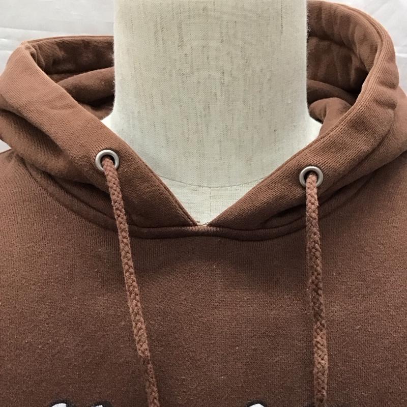 ステューシー STUSSY パーカー 長袖 プルオーバー 裏起毛 バックプリント 2000年代 M ロゴ、文字 茶 / ブラウン /  メンズ USED 古着 中古 10118026