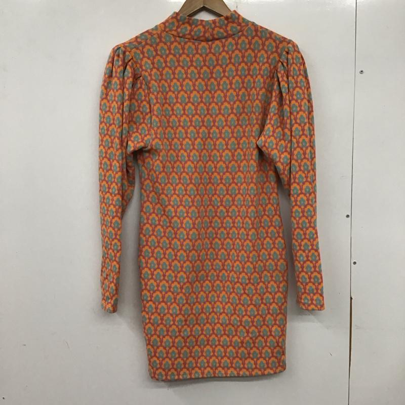 ザラ ZARA ワンピース ロングスカート 長袖ワンピース フレアスカート L プリント マルチカラー / マルチカラー /  レディース USED 古着 中古 10135446