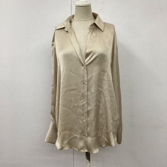 ザラ ZARA シャツ、ブラウス 長袖 長袖シャツ カラーシャツ 前ボタンシャツ XS 無地 ベージュ / ベージュ /  レディース USED 古着 中古 10115916