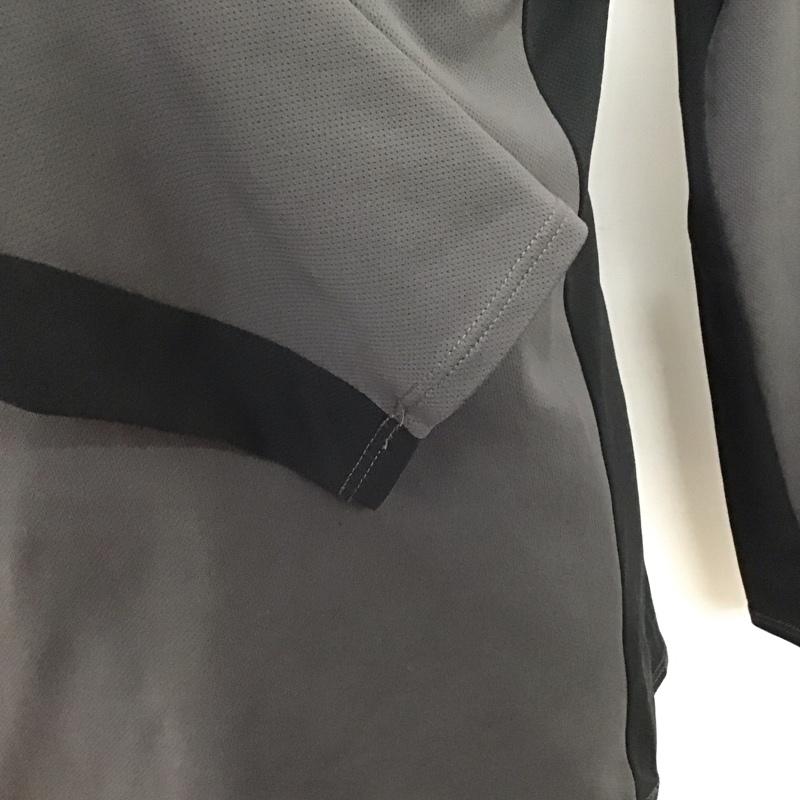 ザノースフェイス THE NORTH FACE カットソー 長袖 NT11204 ULTRAWICK ZIPUP ハーフジップ L ロゴ、文字 黒 / ブラック / X 灰 / グレー /  メンズ USED 古着 中古 10115078