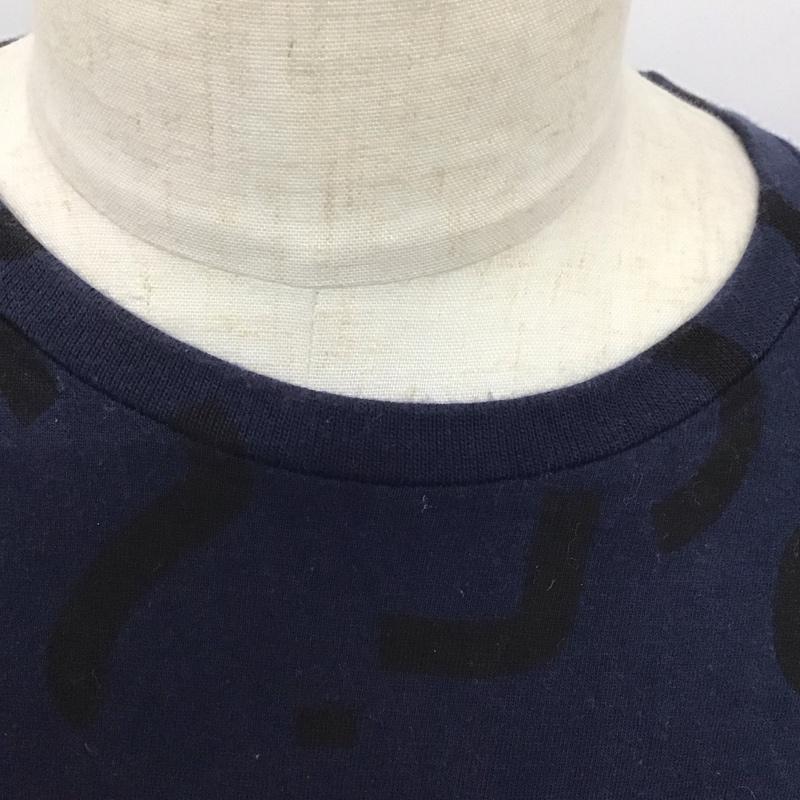 ステューシー STUSSY Tシャツ 半袖 半袖カットソー プリントTシャツ クルーネックカットソー L プリント 紺 / ネイビー /  メンズ USED 古着 中古 10125747
