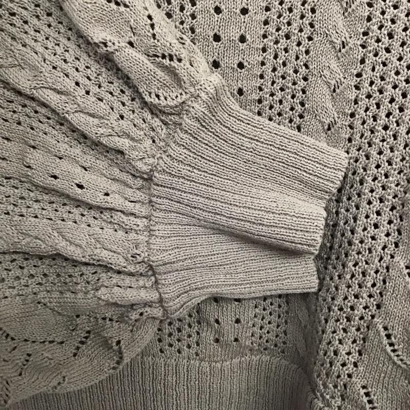 ムルーア MURUA ニット、セーター 長袖 012122602001 ショートシアーニット Vネック FREE 無地 茶 / ブラウン /  レディース USED 古着 中古 10142010