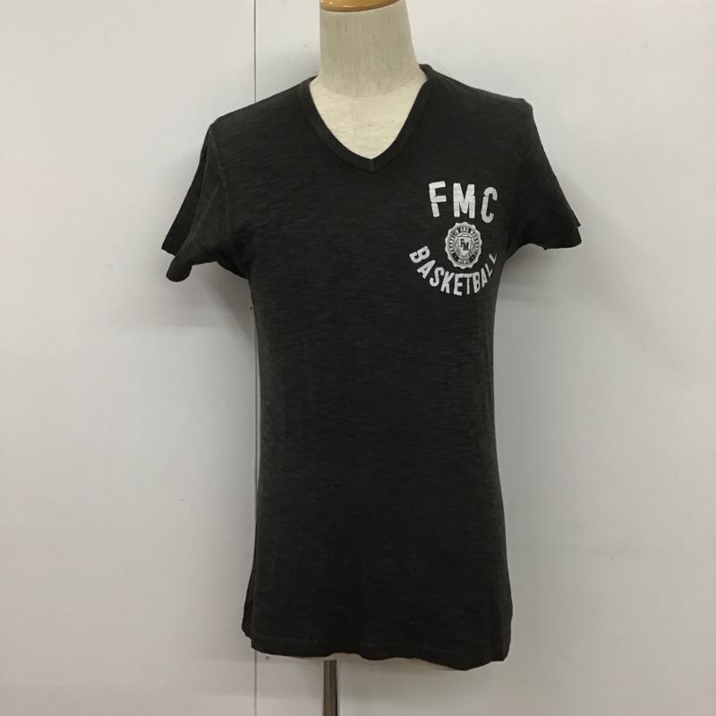 フランクリンマーシャル FRANKLIN&MARSHALL Tシャツ 半袖 TSMVA232S15 Ｖネック プリント XS ロゴ、文字 黒 / ブラック /  メンズ USED 古着 中古 10106935