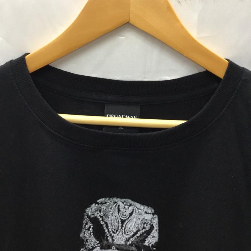 古着 USED Tシャツ 半袖 半袖カットソー プリントTシャツ クルーネックカットソー XL プリント 黒 / ブラック /  メンズ USED 古着 中古 10108369