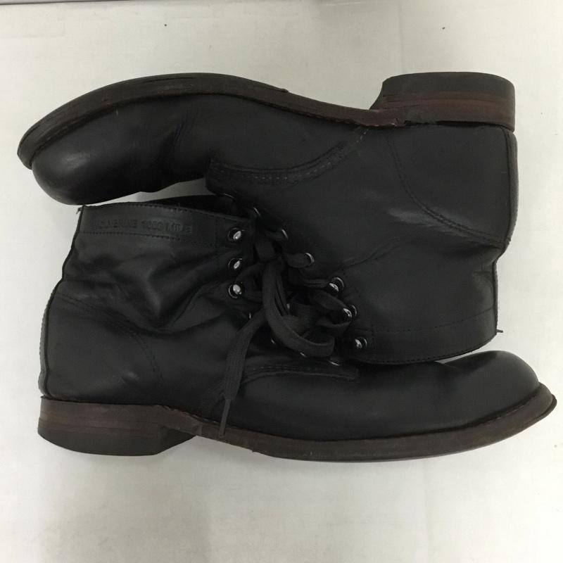 ウルウ゛ァリン WOLVERINE ブーツ ショートブーツ 1000MILE BOOTS レースアップ 無地 黒 / ブラック /  メンズ USED 古着 中古 10142085