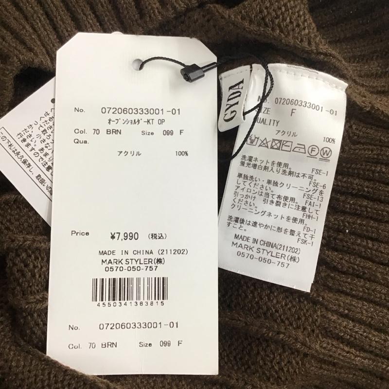 ジェイダ GYDA ワンピース ロングスカート 072060333001-01 長袖ニットワンピース ロングスカート タートルネック FREE 無地 茶 / ブラウン /  レディース USED 古着 中古 10110262
