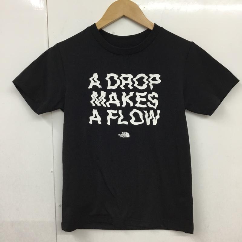 ザノースフェイス THE NORTH FACE Tシャツ 半袖 NTJ32247 ドロップメッセージティー 半袖カットソー プリントTシャツ 150cm プリント 黒 / ブラック /  ボーイズ USED 古着 中古 10110024
